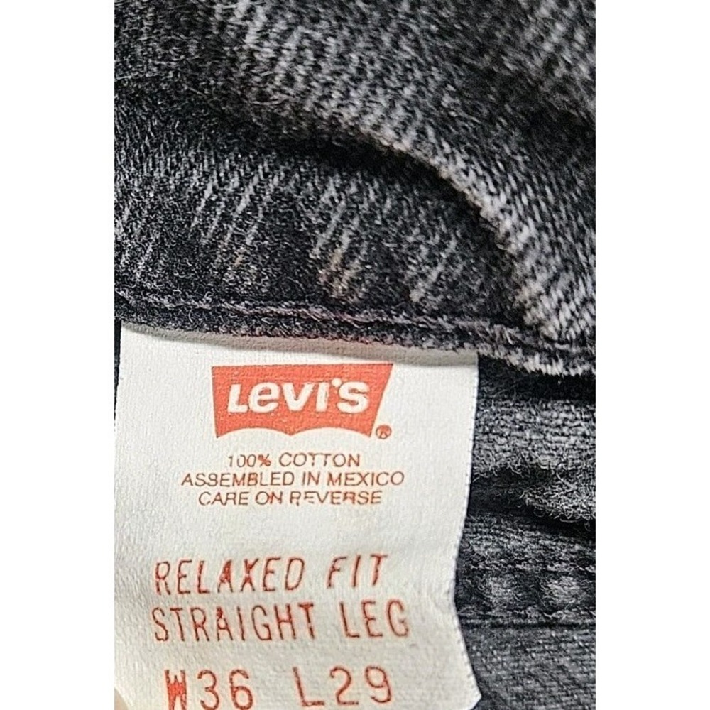 Vintage Levis 553 Jeans Black White Tab 34x27 Relaxed Straight Leg Mexico 1997 - Picture 3 of 10